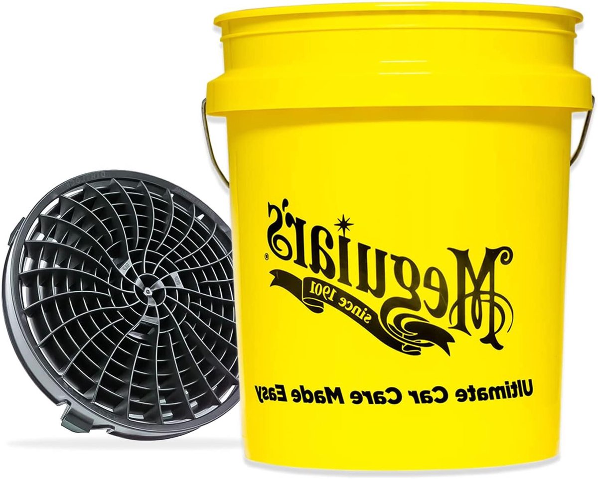 Autowas Emmer - Wasemmer Set - Krasvrij Wassen - Vuil Dicht Houdend - 19 Liter - Geel Zwart