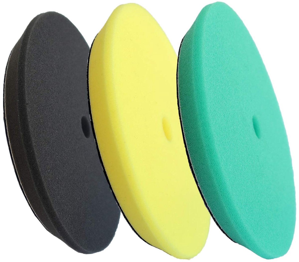 3 stuks 17,8 cm polijstpads voor vlakschuurmachines, 17,8 cm orbitale polijstpads met haak en schuimrubberen lus voor snijden, samenstellen, polijsten en waxen