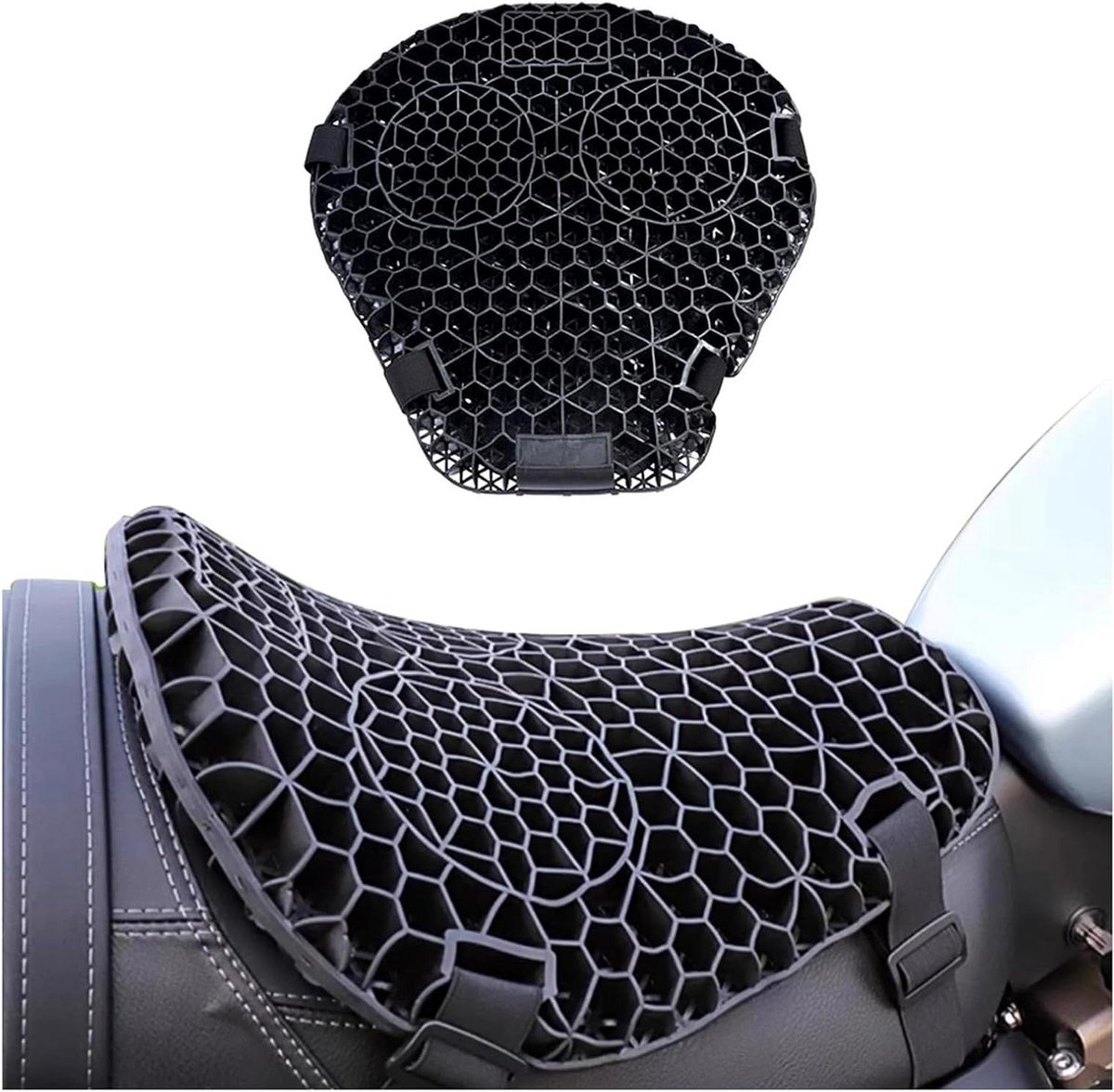 Motorfiets Zadelkussen - Gel Zitkussen Motor - Comfortabel Rijden - Schokabsorberend Ontwerp - Universeel - Zwart