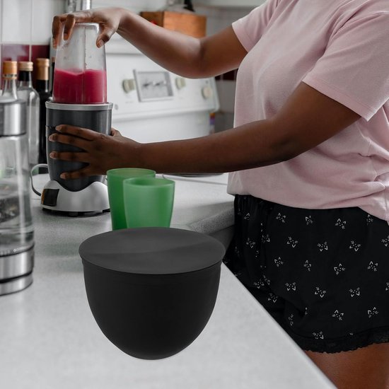 SHINEOFI Silicone Mixing Bowl Liner Compatible with KitchenAid 5 Litre Stand Mixer - Reusable, Spill Proof Mixing Bowl with Lid for Preparing Dough, Batter, Baking and Cooking. — afbeelding 2