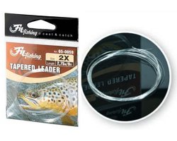 Fil FLY Tapered Leader size 4X - 2,75m - 0,178mm - Vliegvissen Allround Leader - Vliegvis Onderlijn