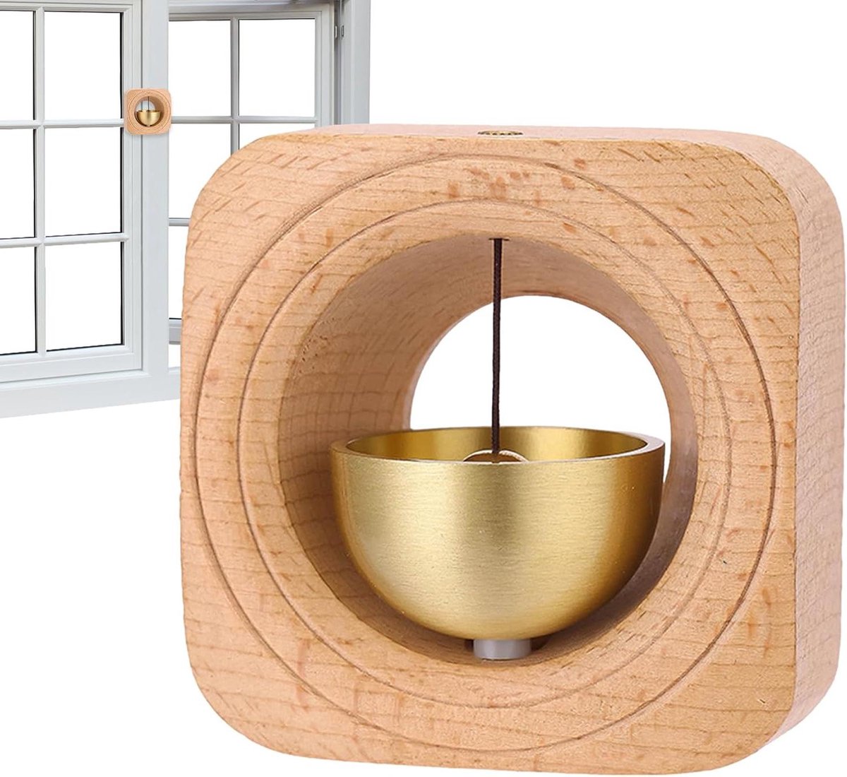 Winkeldeurbel, magnetische deurbel van messing, decoratieve deurbel, hangende huisdeurversiering voor thuis, winkel, commerciële ingang, housewarmingscadeau, welkomstgeluid