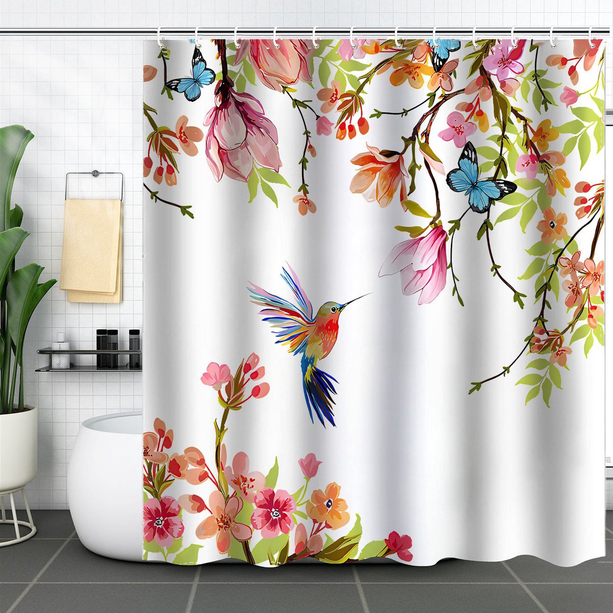 VHV - Douchegordijn - Douche gordijn - Douchegordijnen - Waterdicht douchegordijn - Wasbaar douchegordijn - Badkamergordijn - Douchegordijn badkamer - Voor badkamer douche bad - Voor thuis camper hotel - 180x180 cm - Stijl 15