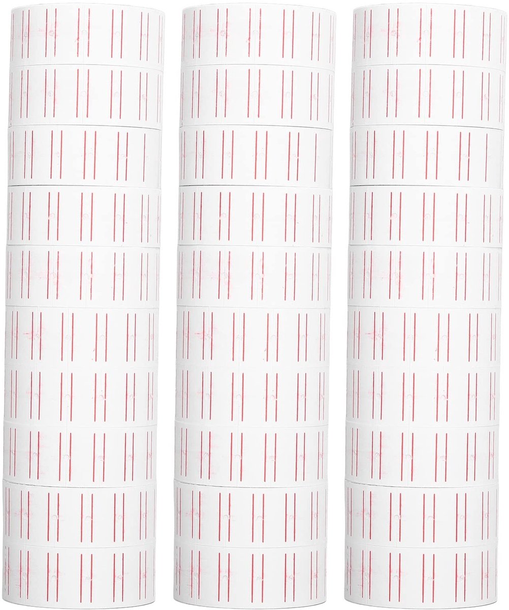 Cosensi- Etikettenpapier 30 Rollen - 15000 Stuks - 21x12mm - Zelfklevende Etiketten - Transparante Print - Nauwkeurige Gatpositie