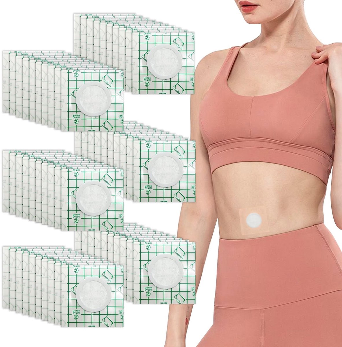 Cosensi- Castorolie Patches 60 Stuks - Waterdichte Wraps - Navel Pleister - Wegwerp - Natuurlijke Verzorging - Milde Huidverzorging - Verzorgingspatches