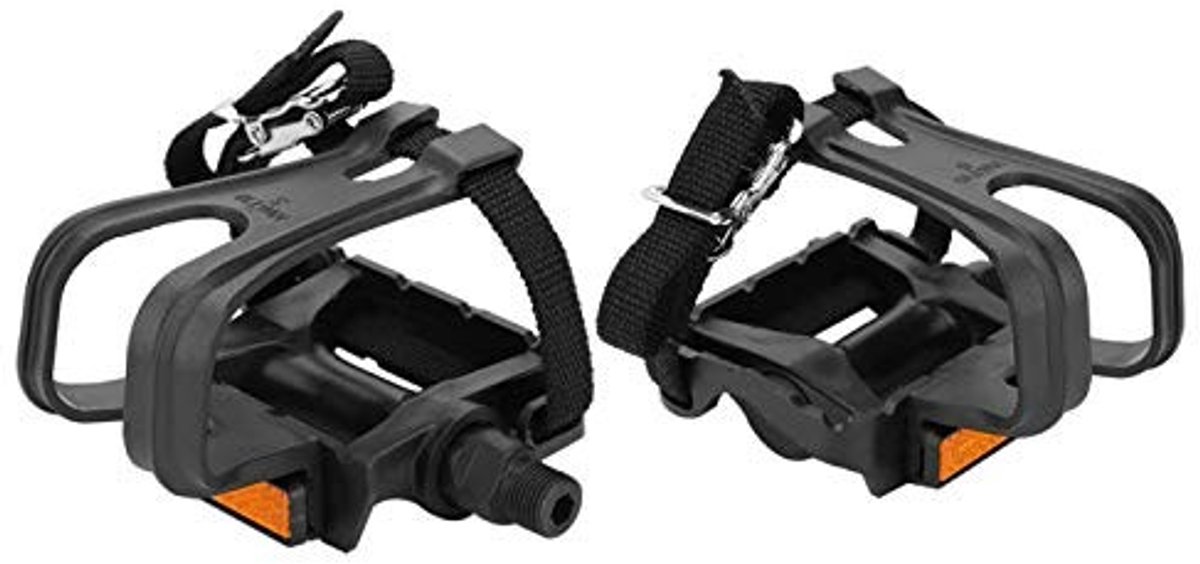 Cosensi- Fietspedaal Nylon - Uitgehold ontwerp - Teenklemmen/Riemen - Duurzaam - Lichtgewicht - Voor mountainbikes/stadsfiets - Fietsaccessoires
