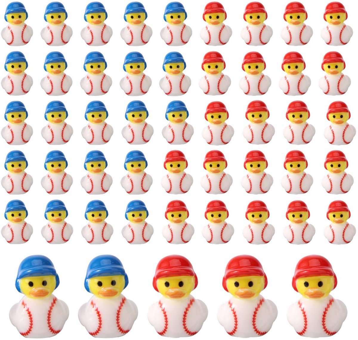 Cosensi- Honkbal Eendjes 50st - Miniatuur Hars Figuren - Bedankjes - Landschapsversiering - Decoratie Kamer - Compacte Maat 1,8x1,5x1,4 cm