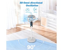 Wentinkmo Torenventilator - Elektrische Ventilator Luchttuurbine -vloerventilator Verstelbare