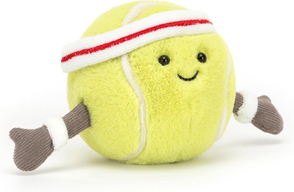 Amuseable Tennis Ball Pluche Knuffel 9cm - Schattige Tennisbal voor Kinderen en Sportfans