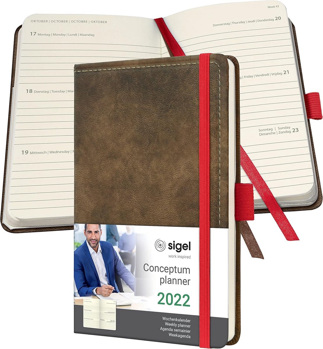 Weekagenda A6 in Vintage Bruine Look met Tijdsplanning