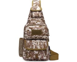 FANDARE Tactical Chest Bag, Military Shoulder Bag, Sling Bag, Men and Women, Shoulder Bag with USB Charging Port, Shoulder Bag, Crossover Backpack for Travel, Hiking, Crossbody Pack