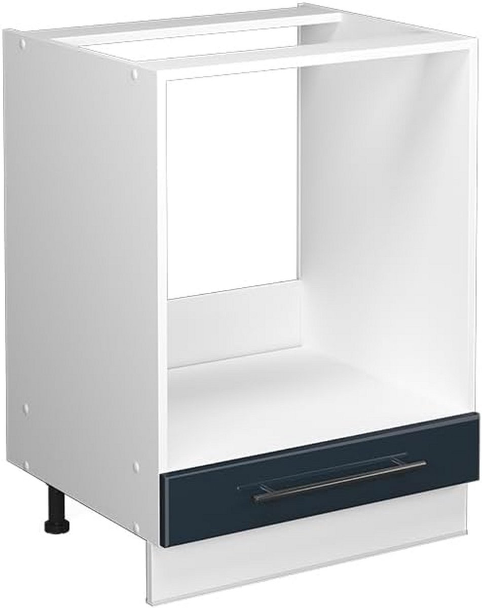 Vicco Oven conversion cabinet "Fame-Line", Dark blue high-gloss/White, 60 cm without worktop