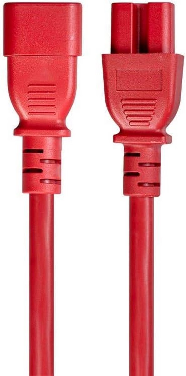 Monoprice Heavy Duty Power Cable - IEC 60320 C14 to IEC 60320 C15, 15 Amp, 1875 Watt, SJT, 125 Volt, 14AWG, 3 Feet, Red