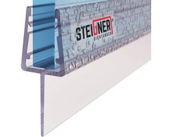 STEIGNER douchestrip, 50cm, glasdikte 6/7/ 8 mm, recht, pvc, vervangende afdichting voor douches, UK10
