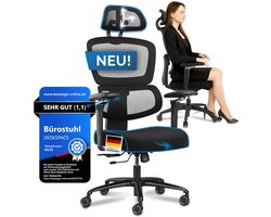 Move Pro Ergonomic Office Chair, Intelligent Lumbar Support, 3-Step Incline Office Chair, Height Adjustable Backrest, Breathable Mesh Fabric, Desk Swivel Chair, 150 kg, Black