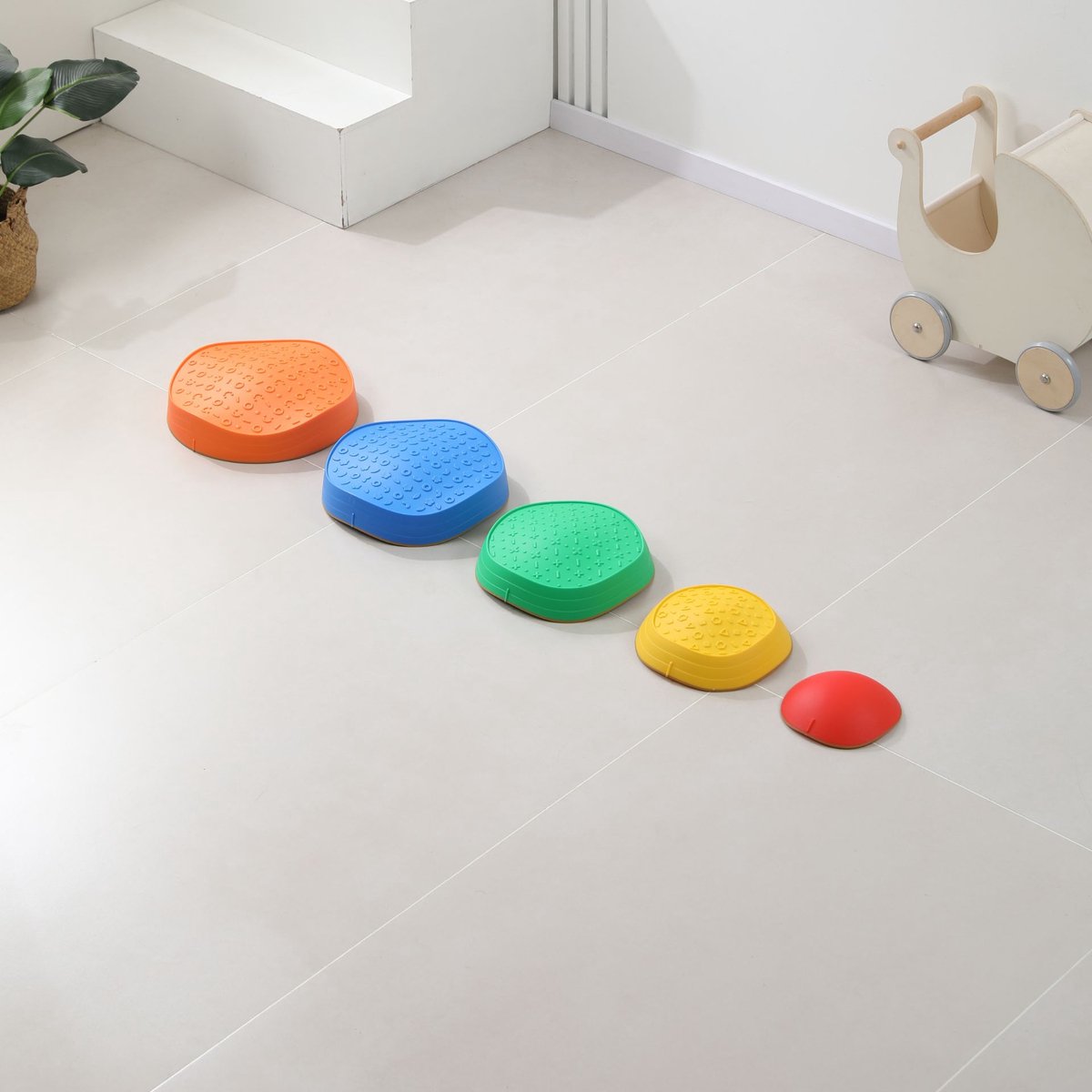 Toyfinity Sensorische Stapstenen Set – 5-delig - Regenboog