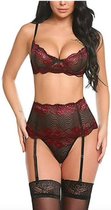 Lingerie Set Bonfila Red