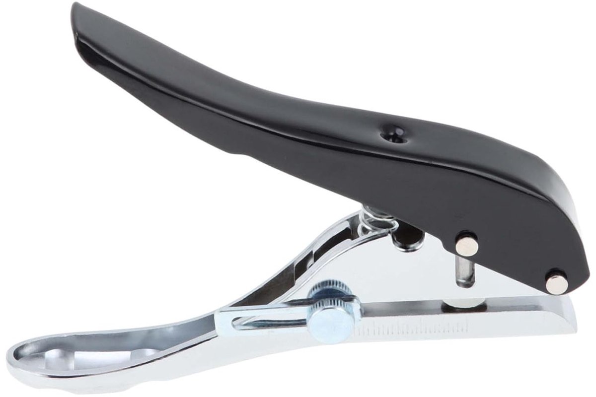 Draagbare papierperforator van 10 mm voor labels, kaarten en kunstprojecten - Zwart en veelzijdig