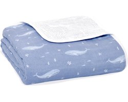 aden + anais Dream Deken, 100% biologisch katoenen mousseline dekens voor meisjes en jongens, ideale lichtgewicht pasgeboren kinderkamer en wiegdeken, oceanisch