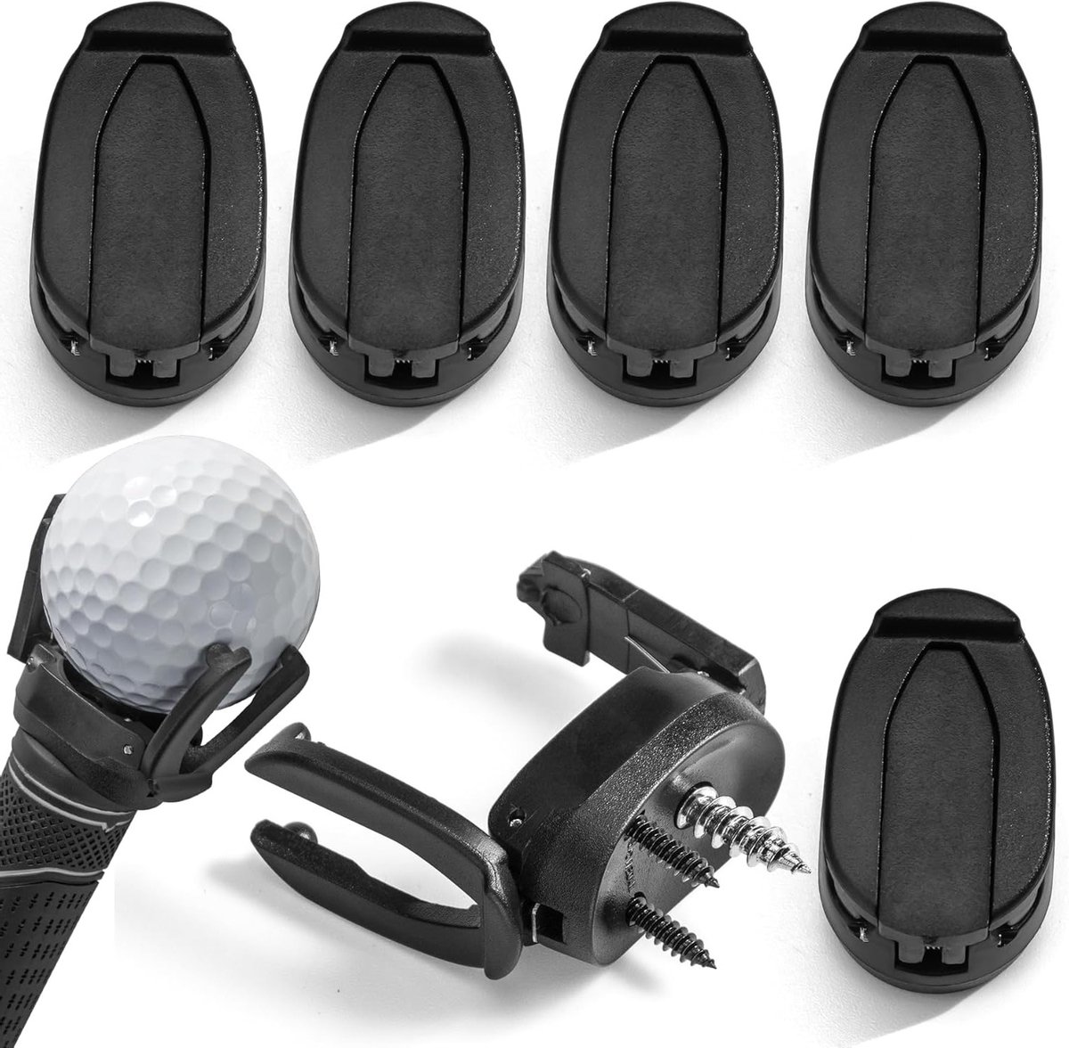 Vouwbare Golfbal Oppakker met Zuignap en Grip - Handige Accessoire voor Golfers, 6 Stuks, Ideaal voor Putter en Rugbeschermer