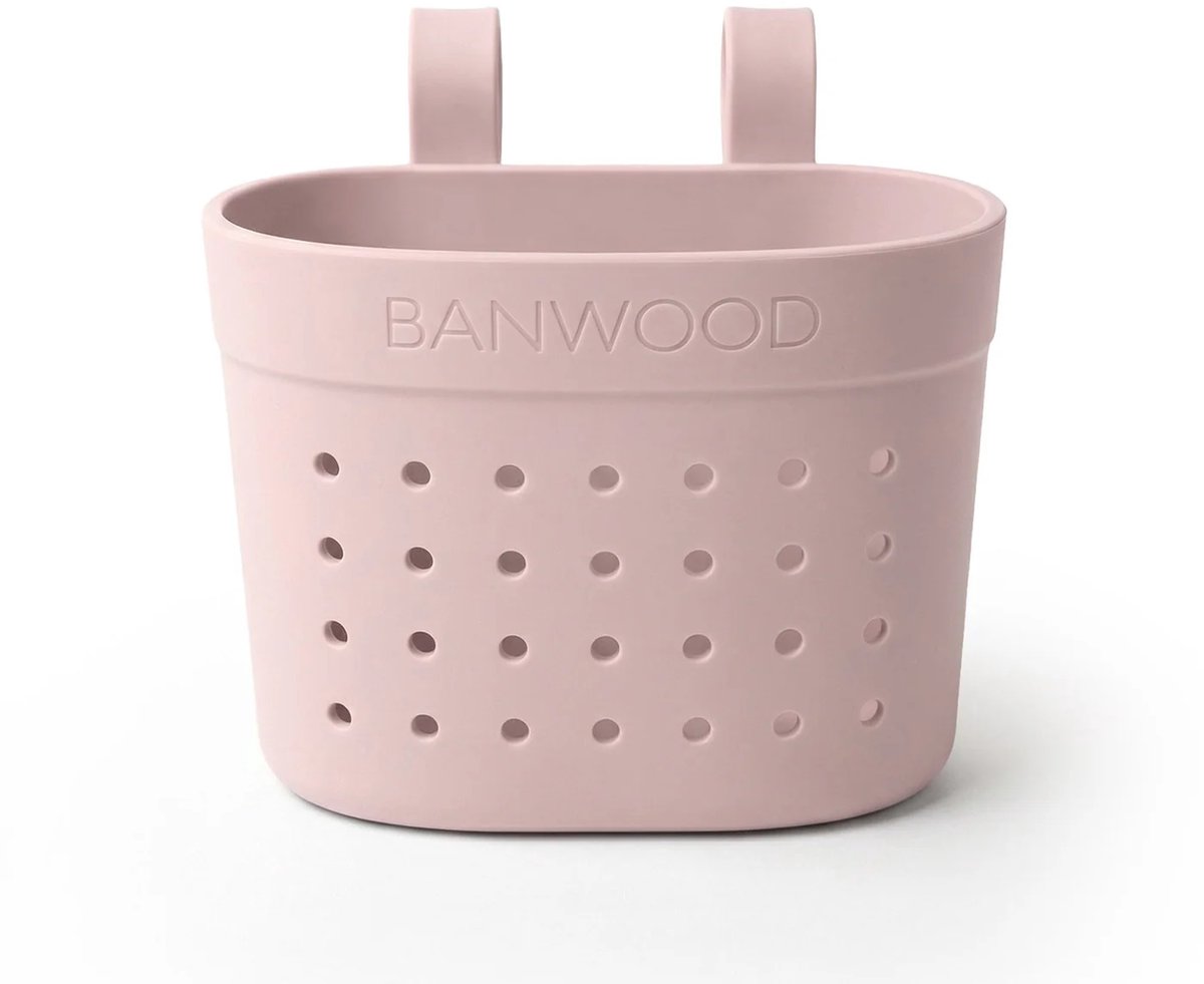 Banwood - Pin & Ride basket - Fietsmandje - Mandje voor stepjes - Faded Pink