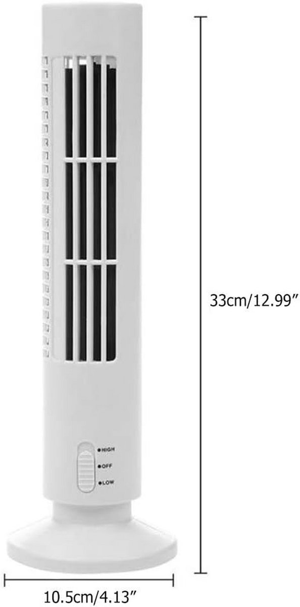 Bladloze Ventilator - Torenventilator Persoonlijk - Ruimte Besparen - Regelbaar Luchtvolume - 105 cm Diameter - Wit – foto 5