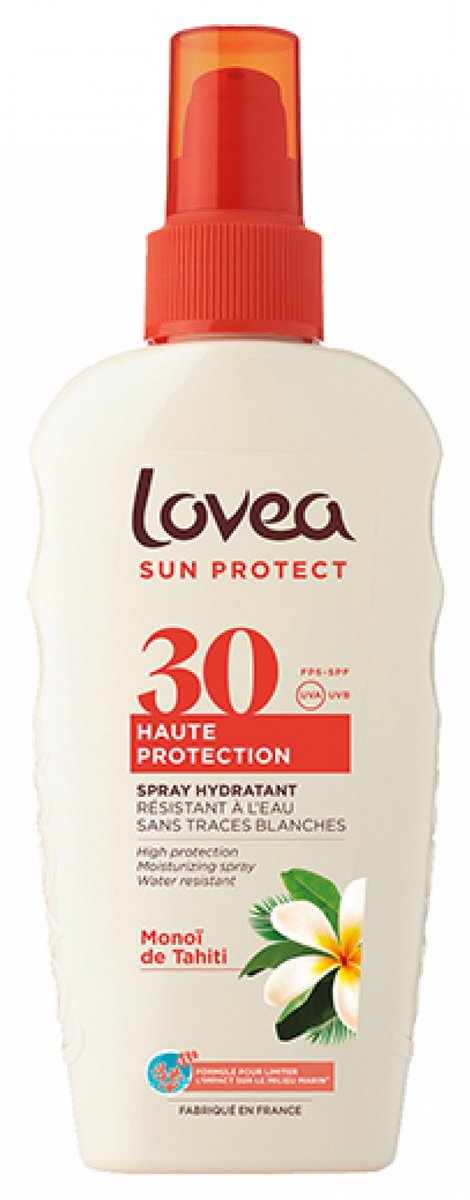 Lovea Monoï de Tahiti Hoge Bescherming Hydraterende Spray SPF30 150 ml