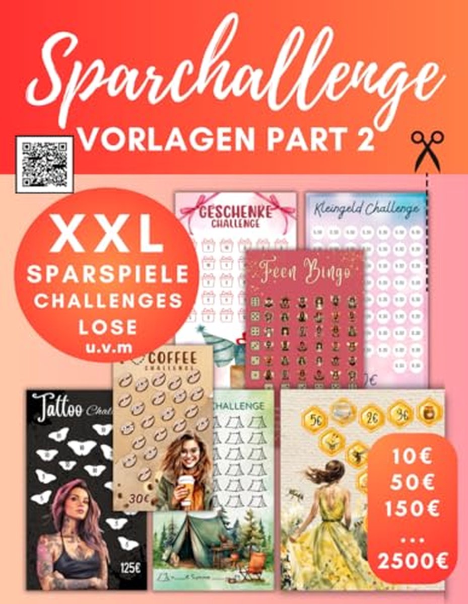 Sparchallenge Vorlagen voor Budget Planning en Cash Stuffing A6