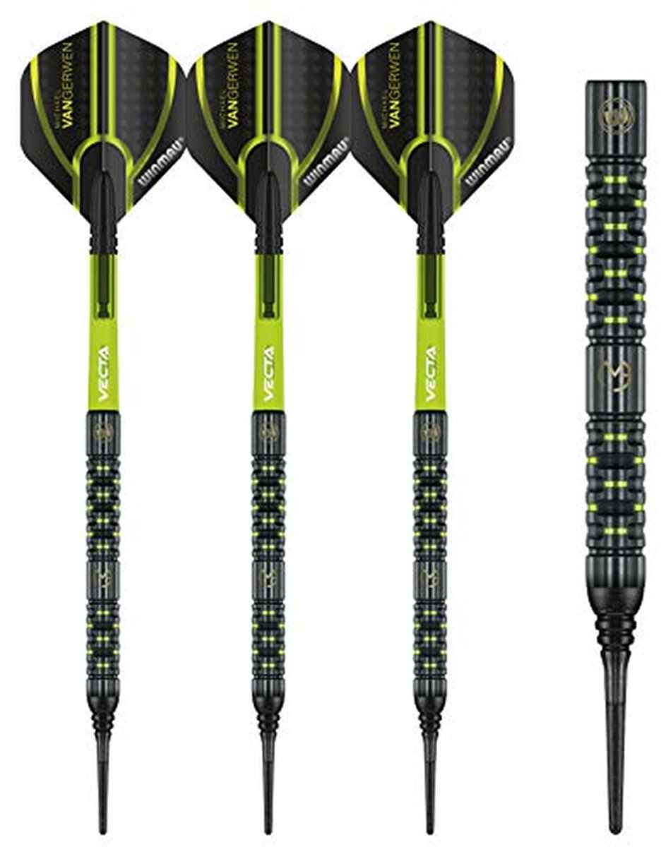 Adrenalin 18 Gram Zachte Wolfraam Darts met Prism Flights en Vecta Shafts