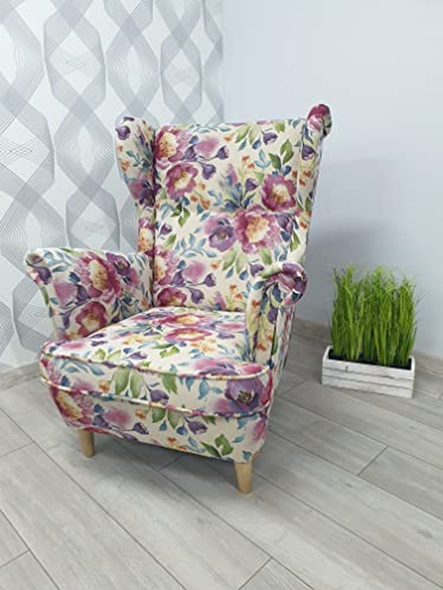 Comfortabele Oorfauteuil met Zachte Bekleding en Zitzak - Ideaal voor Woonkamer en Slaapkamer