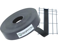 SORTON® - Privacy Screen, Privacy Foil Screen For Fencing, PVC Screen Strips For Fence, Garden Viewing Protection, Fence Strip Garden Fence, Balcony Screen, Strips, Fence, Panels 46mm x 35m - RAL7015
