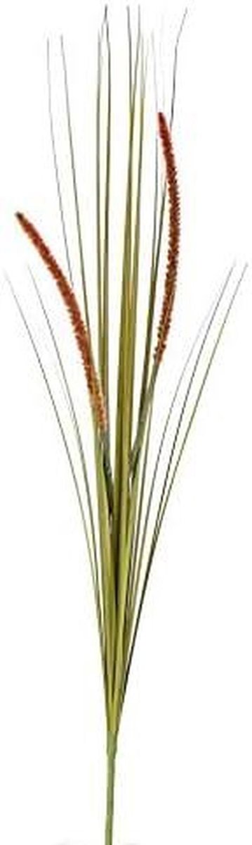 Kunstgras Vossenstaartgras - Decoratieve pluimen - Interieur aankleding - Met steunstaaf - 90 cm - Geelgroen