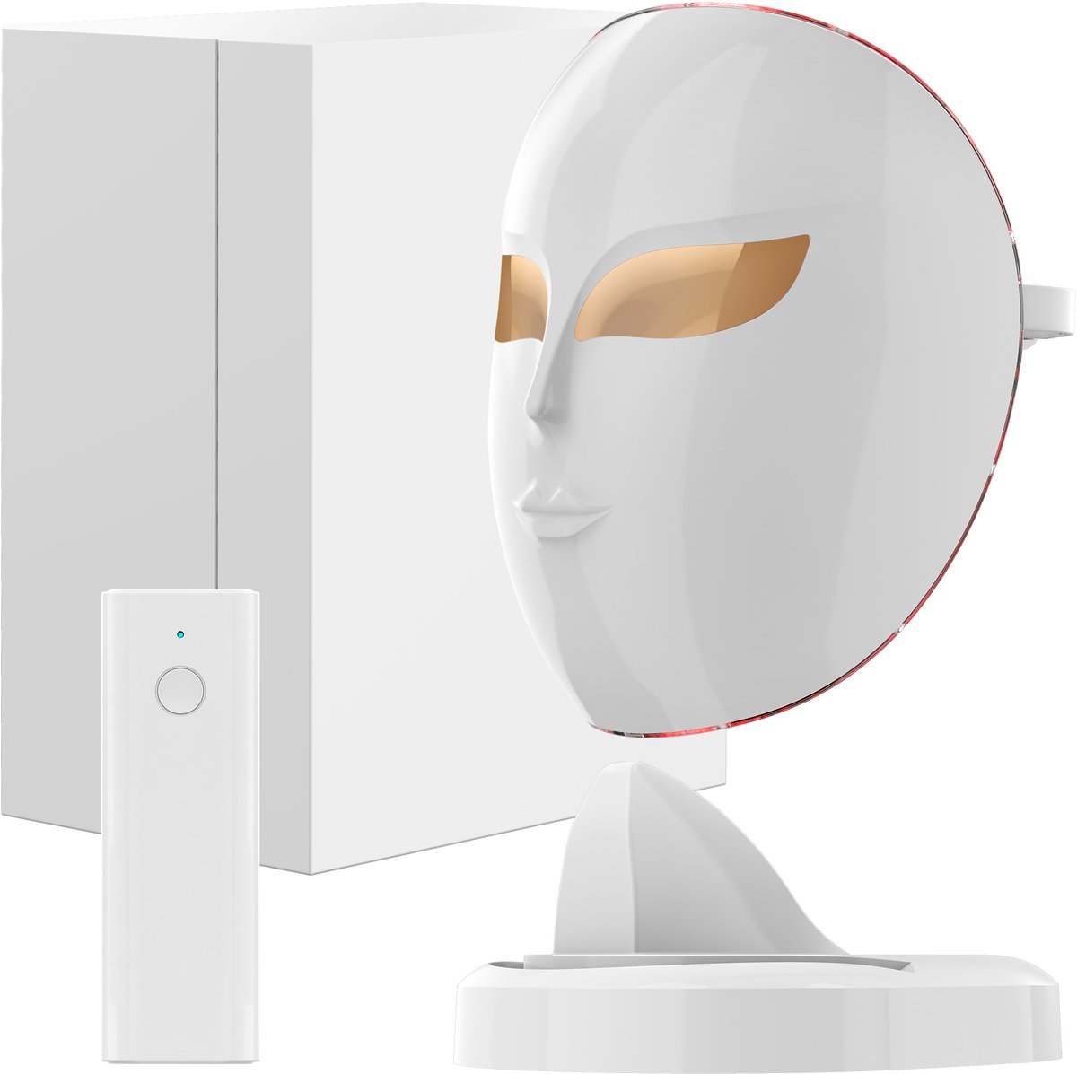 NAVOBIZ Led gezichtsmasker - Lichttherapie masker - Roodlichttherapie - 3 lichtkleuren - 1200 LED-lichtpunten - Oplaadbaar