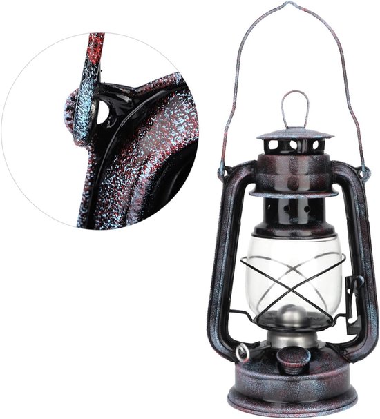 Petroleum Lamp 24 cm - Veelzijdige Olielamp voor Kamperen, Buitenactiviteiten en Sfeerverlichting — afbeelding 5