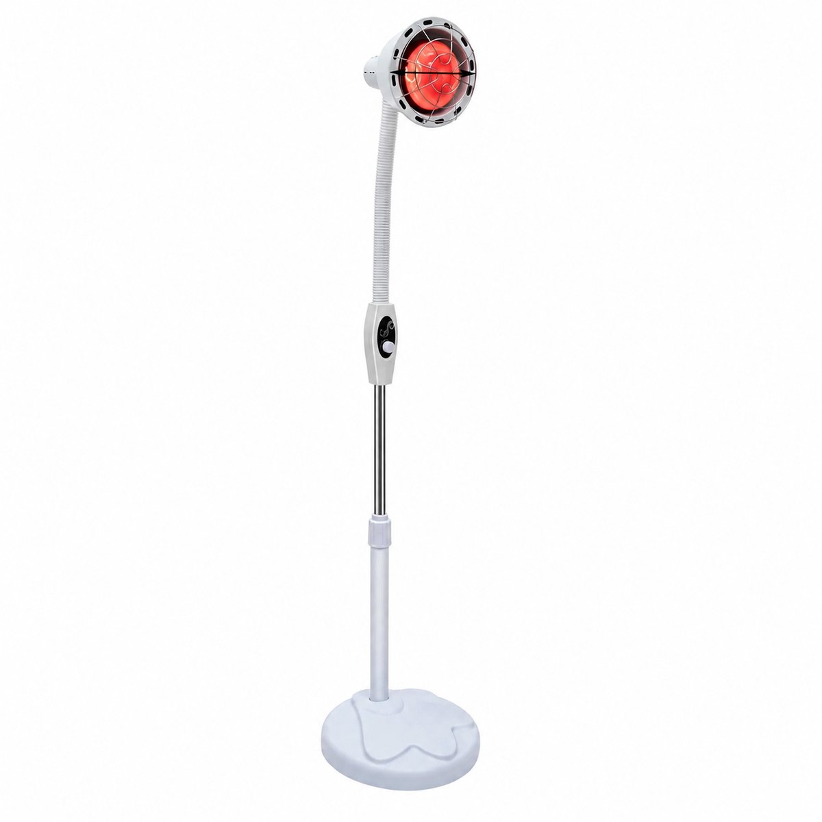 Sello! infraroodlamp – warmtelamp – infrarood – 360° draaibare lamp – flexibel – hoogte verstelbaar – temp 0°C tot 115°C – wit