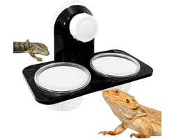 Voerbak Reptielen - Voerbak Waterbak - Dieren Voeren - Zuignap Bevestiging - 11.5 x 6 x 6.5 cm - A