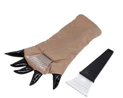 Sneeuwschraper met handschoen - Ijskrabber auto - Winterklaar maken - Comfortabel en warm - 35 x 19 cm - Grijs