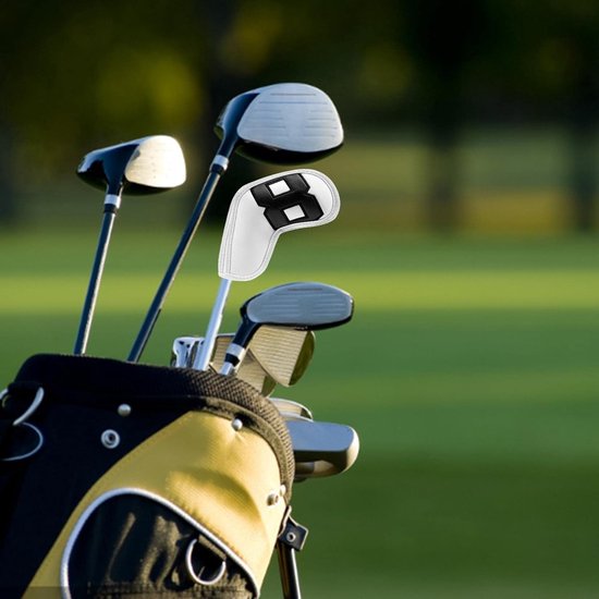 Golf Club Covers - IJzeren Hoesjes - Club Bescherming - Waterdicht PU Materiaal - 10 Stuks - Bruin — afbeelding 2