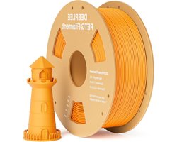 DEEPLEE PETG filament, 1,75 mm, PLA-filament voor 3D-printers, maatnauwkeurigheid +/- 0,02 mm, voor de meeste FDM-3D-printers, 1 kg, oranje