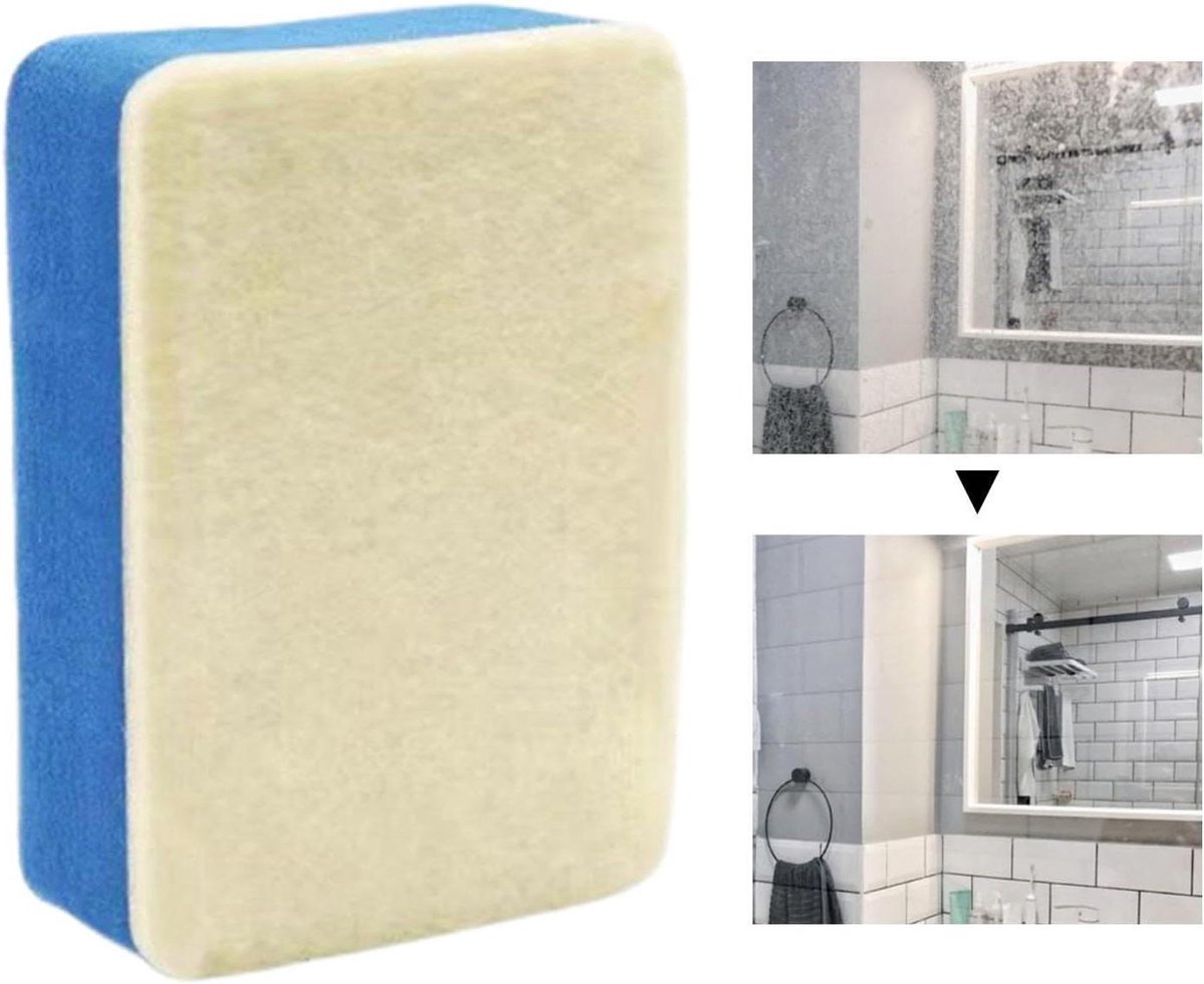 Reinigingsborstel Autoglas - Oliefilm Verwijderaar - Verbeterd Zicht - Ergonomische Handgreep - 9 x 5 cm - Blauw