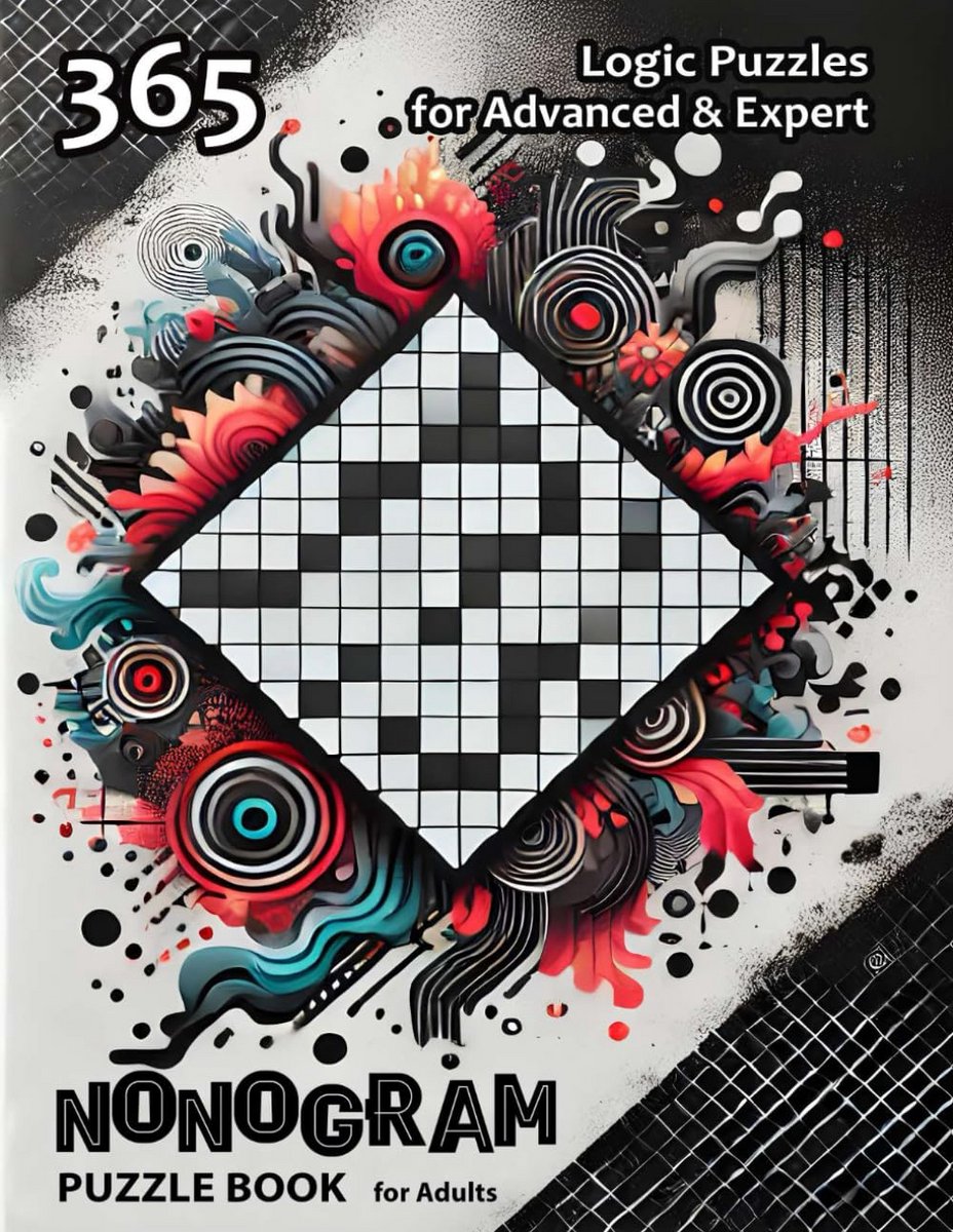 365 Logische Nonogram Puzzels voor Volwassenen: Uitdagende Hanjie en Picross Hersentraining