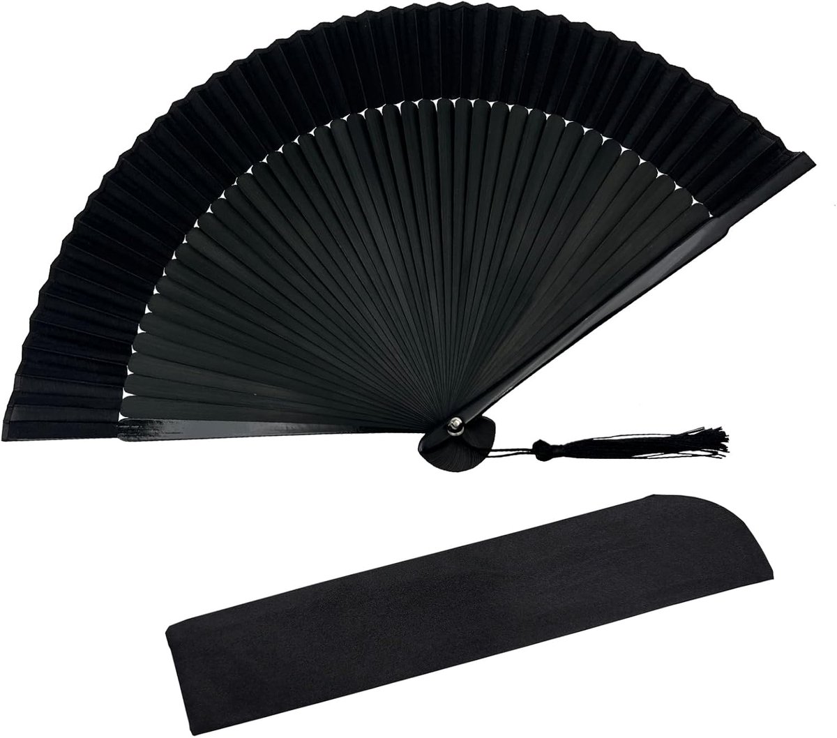 Opvouwbare Handwaaier van Zijde en Bamboe - Elegante Dame Accessoire