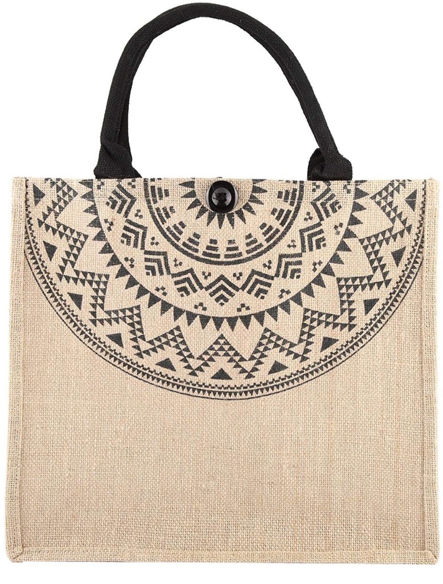 MTTproducts- Jute Tas Lichtgewicht - Jute Boodschappentas - Jute Shopper - Jute Tas voor Gezinsliefhebbers - Handtas - Duurzaam Materiaal - Tote Bag