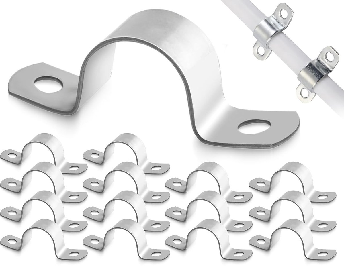 MTTproducts - U-buisklemmen - Roestvrijstalen bevestigingsklem - 14 stuks - Sterke buishouder - Perfect voor leidingen - Duurzaam en betrouwbaar