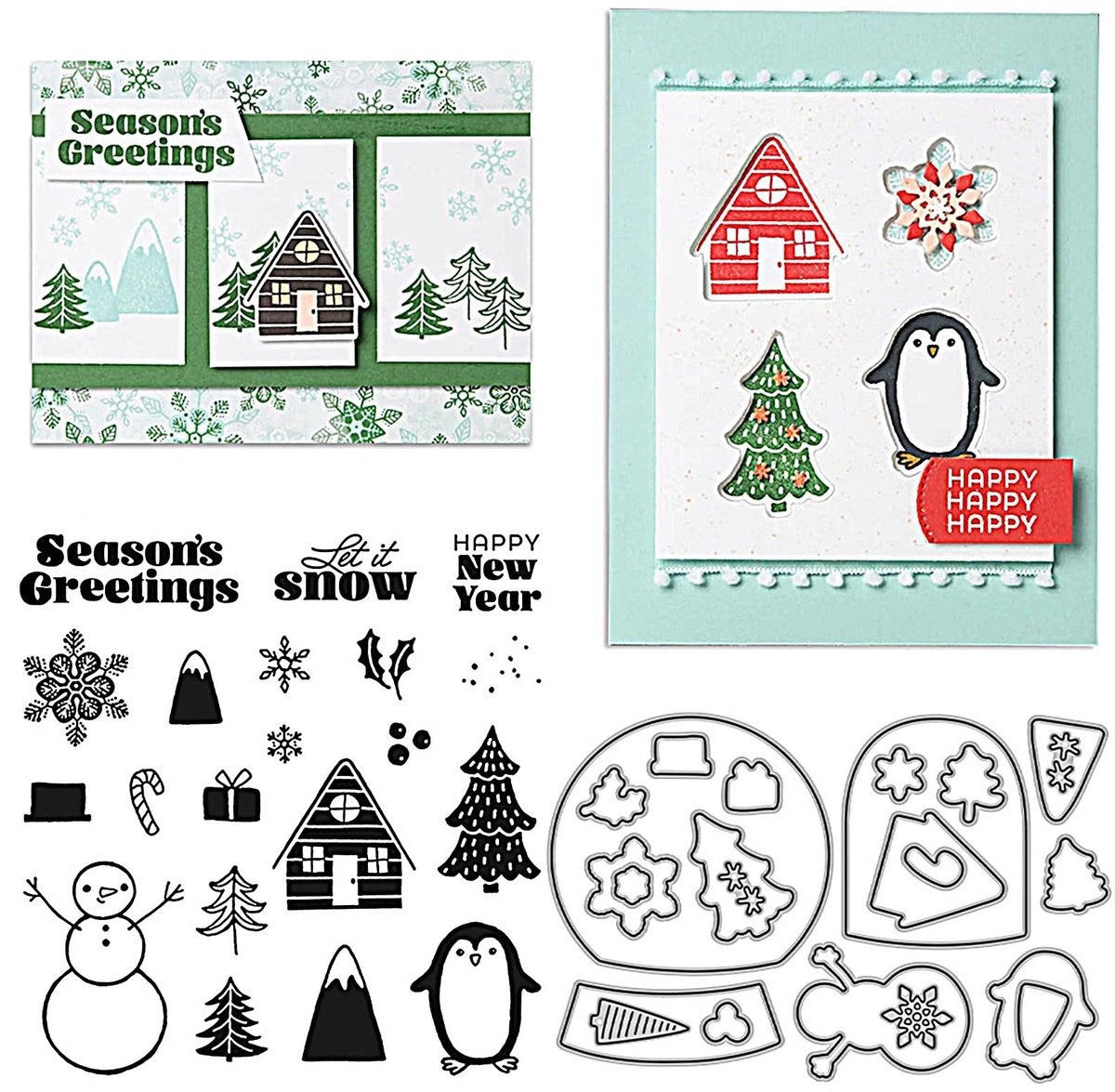 MTTproducts- Snijstempel Stansset Hoogwaardige Materialen - Stempelset Kinderen - Stempelset Volwassenen - Kerstmis - Scrapbooking - Afmetingen 14 cm x 14 cm