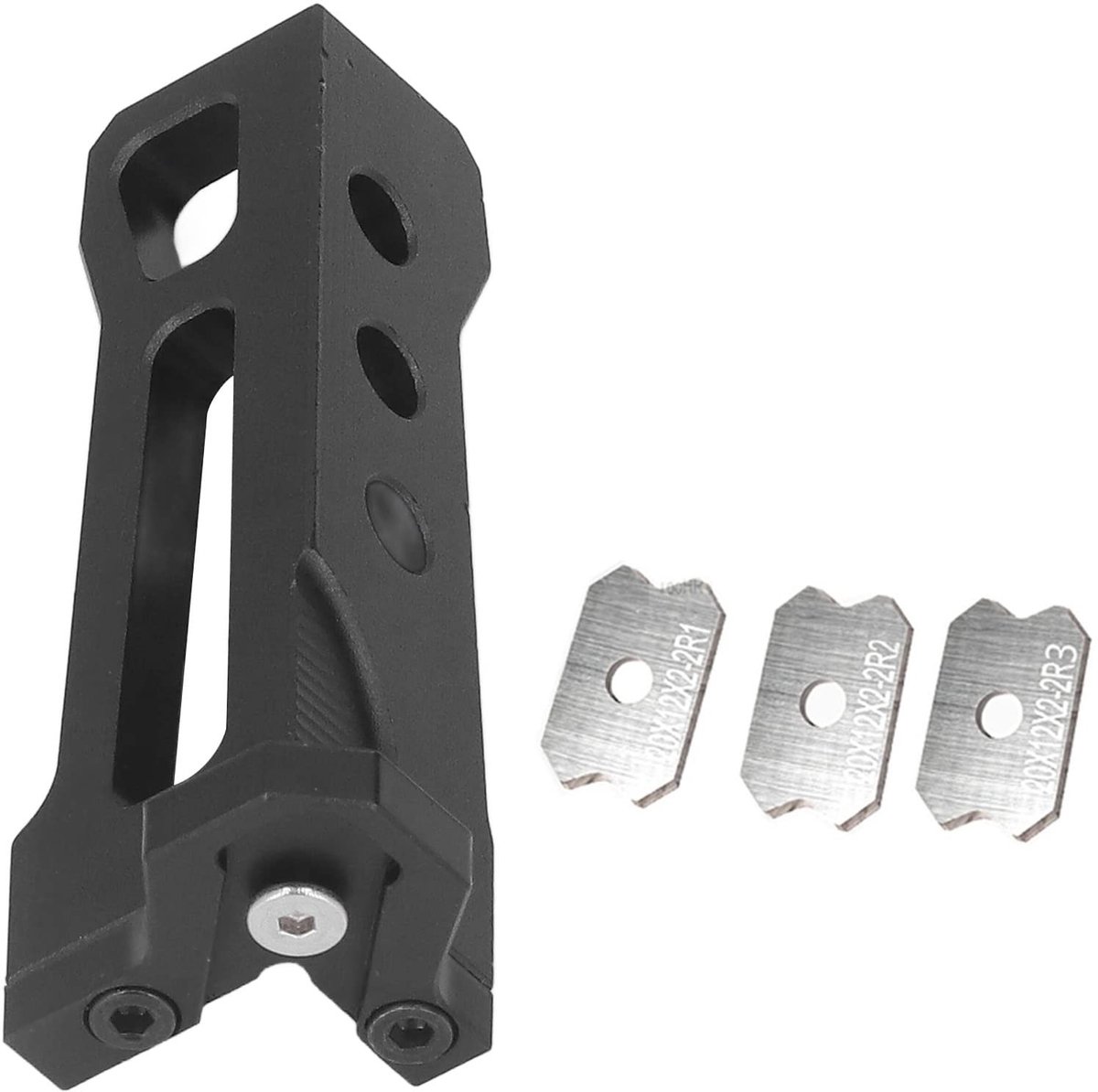 MTTproducts- Messen Randsnijder Aluminium - Messenblok - Ergonomisch Ontwerp - Geschikt voor Afschuinen - 3 Lemmeten - Toepasselijke Randbanddikte 0,8-2,0 mm - Houtbewerkingstools