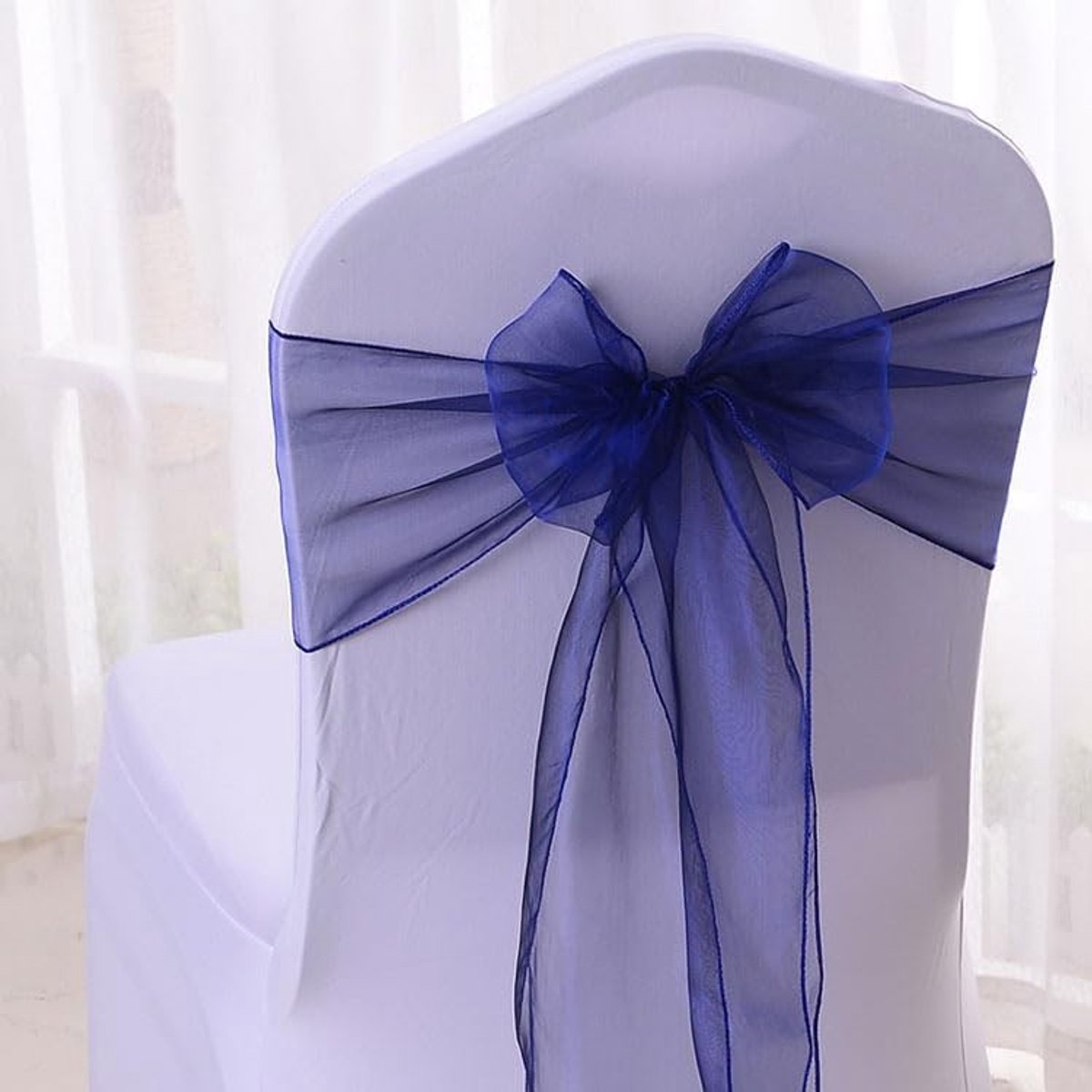 MTTproducts- Stoelbogen 10 Stuks - Organza Sjerpen - Bruiloft Decoratie - Verjaardag Versiering - 18cm Breed, 275cm Lang - Hoge Kwaliteit