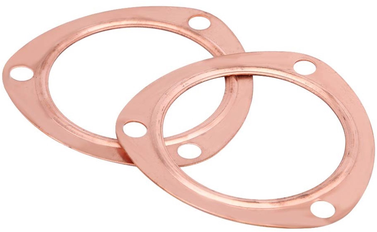 MTTproducts- Uitlaatpakking 3 Inch - Koper - Herbruikbaar - Set van 2 - Geschikt voor SBC BBC 302/350/454/383 - Hoogwaardige duurzaamheid - Uitlaatpakkingset