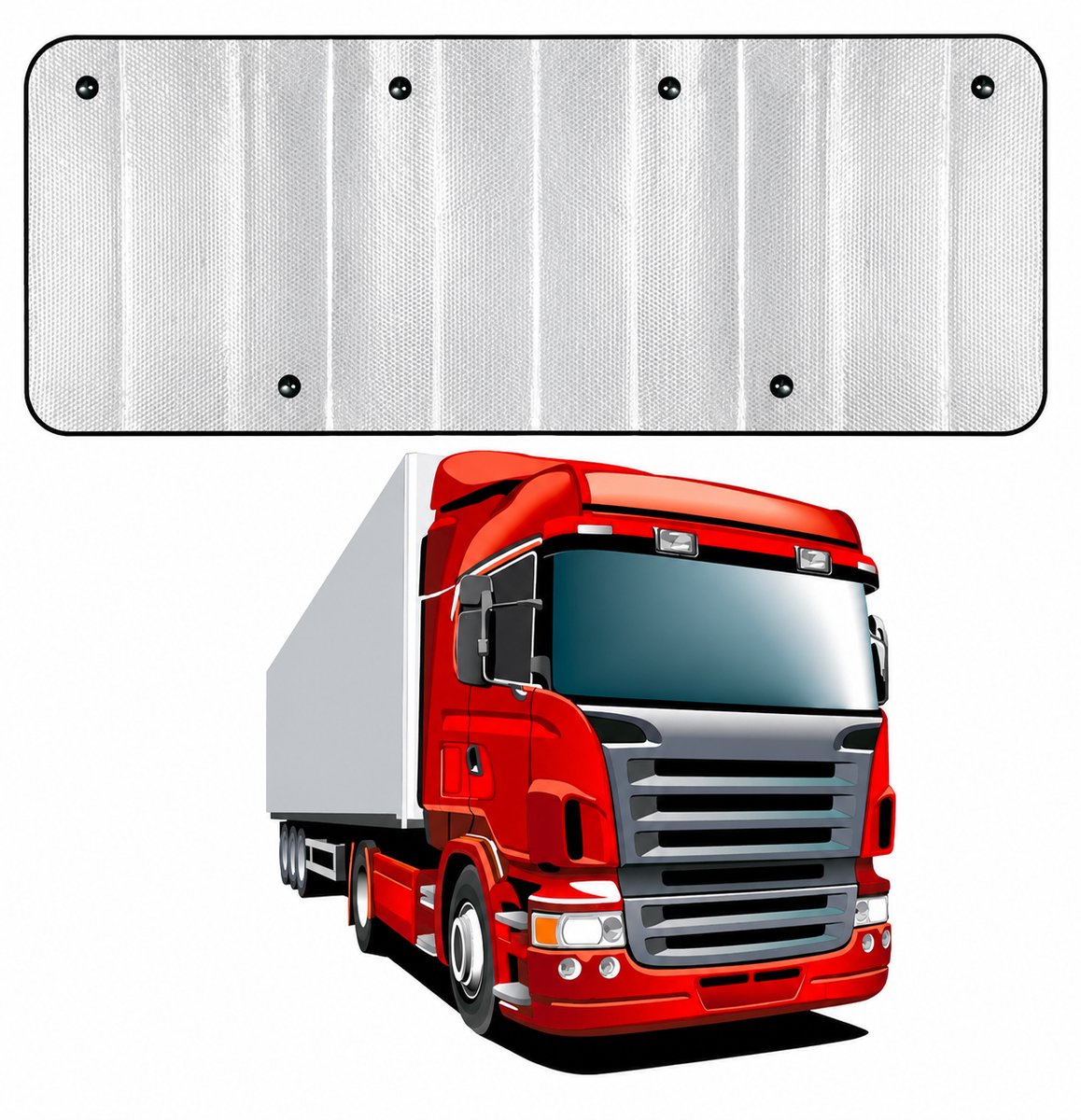 Zonwerende mat voor vrachtwagen (TIR) XXL maat 255x100 cm zonneschermmat