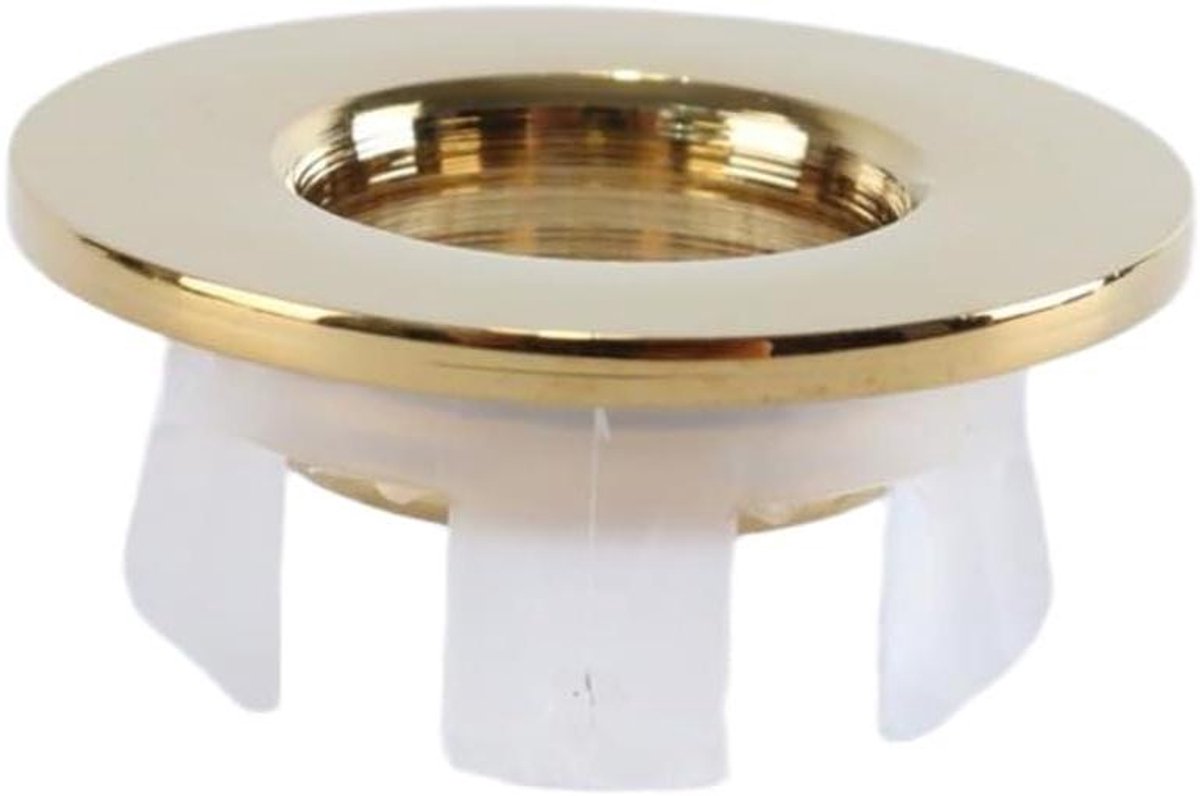Gootsteen Overloopdeksel - Ring Gatdeksel - Badkamer Afwerking - Duurzaam Koper - 30 x 10 mm - Goud
